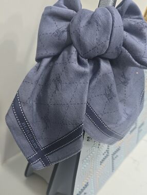 Burberry Navy Neck Scarf For Neck, Bag Or Hair Bow